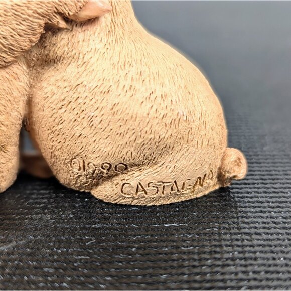 Vintage 1990 Castagna Kissing Pigs Realistic Resin Figure 3" Italy Honeymoon - Picture 6 of 6